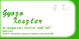 gyozo keszler business card